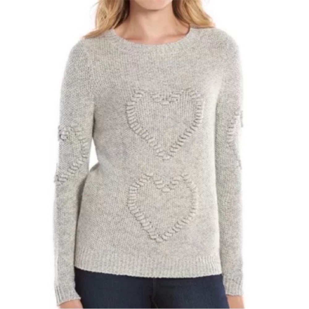 Lauren Conrad Heart Textured Cable Knit Sweater Small